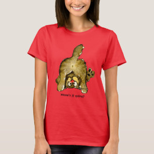 Grappig Cartoon Cat Meow gaat het? Tank