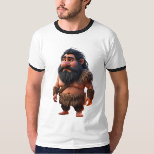 Grappig Cartoon Caveman-personage - Prehistorisch  T-shirt