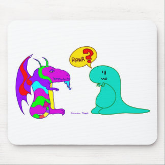 Grappig Cartoon Dinos Cute Dinosaur Dragon Rawr? Muismat