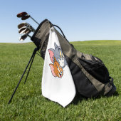 Grappig Cartoon Duo Golfhanddoek (Groen)