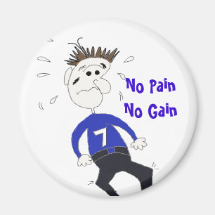Grappig Cartoon Fitness Personage Magneet