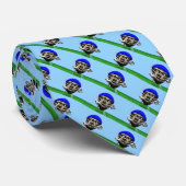 Grappig Cartoon Football in een helm Stropdas (Opgerold)
