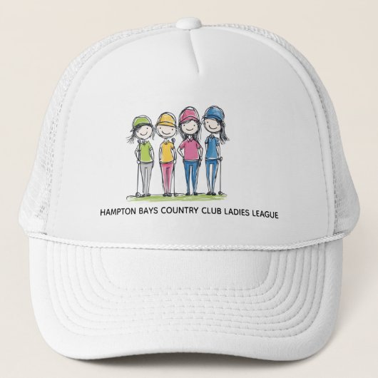 Grappig Cartoon Golf Pet – Ladies League Edition (Voorkant)