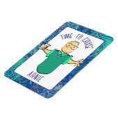 Grappig Cartoon grijs haar rijpe Man cruisedeur Magneet (Linkerzijde)