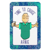 Grappig Cartoon grijs haar rijpe Man cruisedeur Magneet (Verticaal)