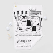 Grappig Cartoon huwelijksbegeleiding, niet annuler Golfhanddoek (Insitu)