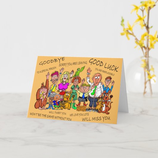 Grappig Cartoon karikaturen van mensen die een kaa Kaart (Gele Bloem)