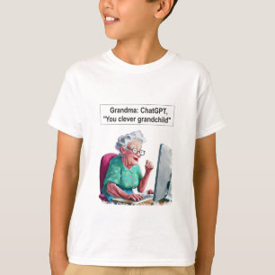 Grappig Cartoon Kunstmatige intelligentie, Kinder T-shirt