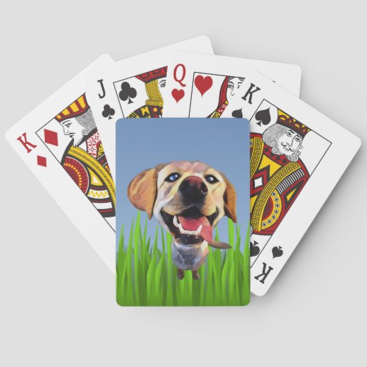 Grappig Cartoon Labrador Retriever Card Deck Pokerkaarten (Achterkant)