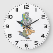 Grappig Cartoon Man Paniek kopen toiletpapier Grote Klok (Voorkant)