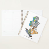 Grappig Cartoon Man Paniek kopen toiletpapier Planner (Display)