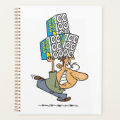 Grappig Cartoon Man Paniek kopen toiletpapier Planner (Voorkant)