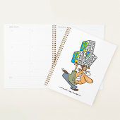 Grappig Cartoon Man Paniek kopen toiletpapier Planner