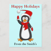 Grappig Cartoon met Kerstmis. Feestdagenkaart (Voorkant)