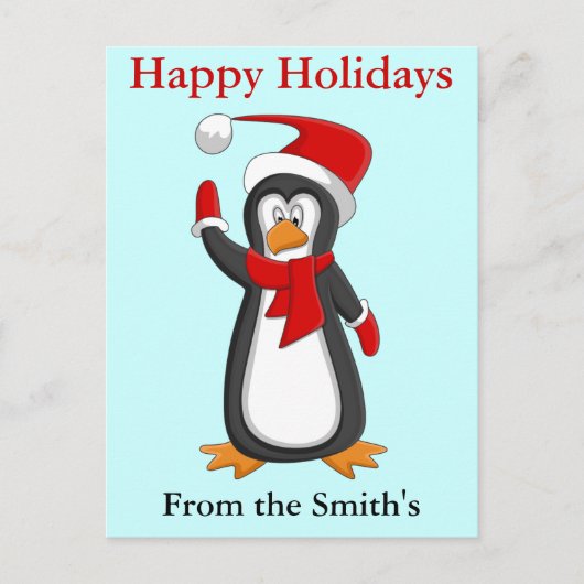 Grappig Cartoon met Kerstmis. Feestdagenkaart (Voorkant)