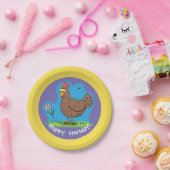 Grappig cartoon papier bord van een kippartij. (Feest)