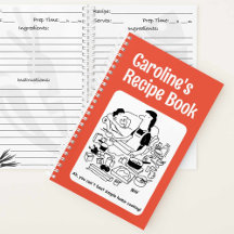 Grappig Cartoon Persoonlijk Receptenboek
