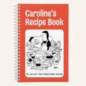 Grappig Cartoon Persoonlijk Receptenboek Notitieboek (Voorkant)
