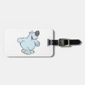 Grappig Cartoon Polar Beer Schattige Blauw Karakte Bagagelabel (Voorkant horizontaal)