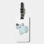 Grappig Cartoon Polar Beer Schattige Blauw Karakte Bagagelabel (Voorkant verticaal)