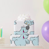 Grappig Cartoon Polar Beer Schattige Blauw Karakte Cadeaupapier