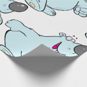 Grappig Cartoon Polar Beer Schattige Blauw Karakte Cadeaupapier