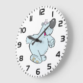 Grappig Cartoon Polar Beer Schattige Blauw Karakte Grote Klok (Hoek)