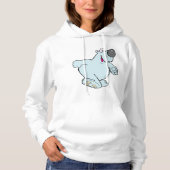 Grappig Cartoon Polar Beer Schattige Blauw Karakte Hoodie (Voorkant)