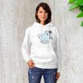 Grappig Cartoon Polar Beer Schattige Blauw Karakte Hoodie