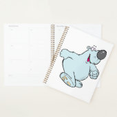 Grappig Cartoon Polar Beer Schattige Blauw Karakte Planner (Display)