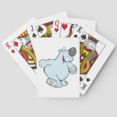 Grappig Cartoon Polar Beer Schattige Blauw Karakte Pokerkaarten (Achterkant)