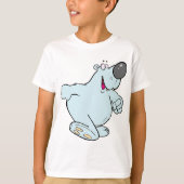 Grappig Cartoon Polar Beer Schattige Blauw Karakte T-shirt (Voorkant)