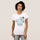 Grappig Cartoon Polar Beer Schattige Blauw Karakte T-shirt (Voorkant volledig)
