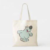 Grappig Cartoon Polar Beer Schattige Blauw Karakte Tote Bag (Achterkant)