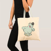 Grappig Cartoon Polar Beer Schattige Blauw Karakte Tote Bag