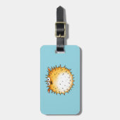 Grappig Cartoon Puffer Fish Design Bagagelabel (Voorkant verticaal)