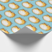 Grappig Cartoon Puffer Fish Design Cadeaupapier (Hoek)