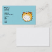 Grappig Cartoon Puffer Fish Design Visitekaartje (Voorkant / Achterkant)