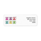 Grappig Cartoon Retro Telefoon Kleurrijk Helder St Etiket (Voorkant)