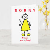 Grappig Cartoon Sorry dat ik me niet vergis. Kaart (Gele Bloem)