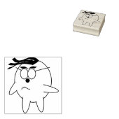 Grappig cartoon-spookbeeld kunststempel rubberstempel (Gestempeld)