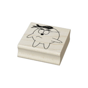 Grappig cartoon-spookbeeld kunststempel rubberstempel