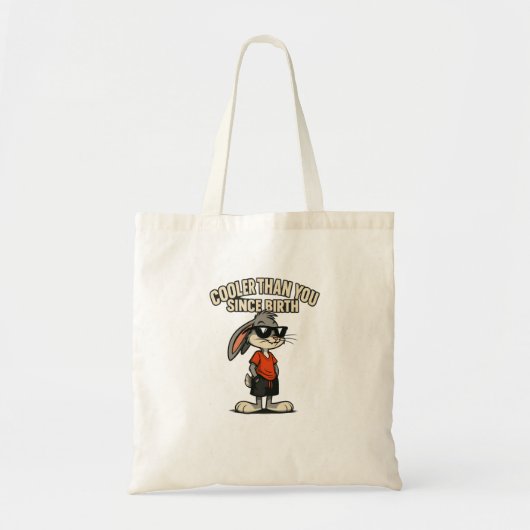 Grappig Cartoon T-shirt|Cool Bunny Tote Bag (Voorkant)