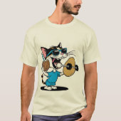 Grappig Cartoon T-shirt - Eigenzinnig & Speelse Hu (Voorkant)