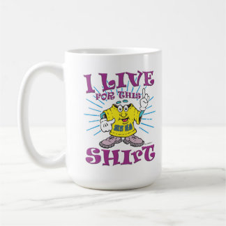 Grappig Cartoon T-shirt Karakter en Slogan Koffiemok