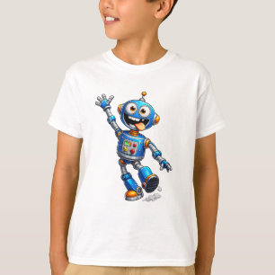 Grappig Cartoon Tech Karakterontwerp T-shirt