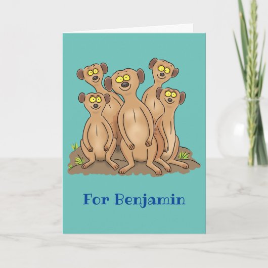 Grappig cartoon van de familie kaart (Voorkant)