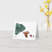 Grappig Cartoon Verjaardag Wenskaart Kaart (Gele Bloem)