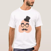 Grappig Cartoon vermomming gezicht. T-shirt (Voorkant)