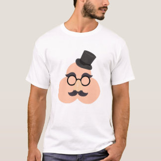Grappig Cartoon vermomming gezicht. T-shirt